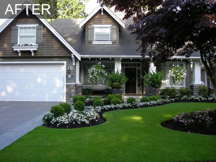 Front Yard Front Yard Makeover Transformation | South Surrey BC