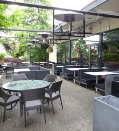 Restaurant Patio Planters - Before